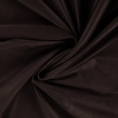 Tissu Suédine double face uni Marron chocolat - Par 10 cm