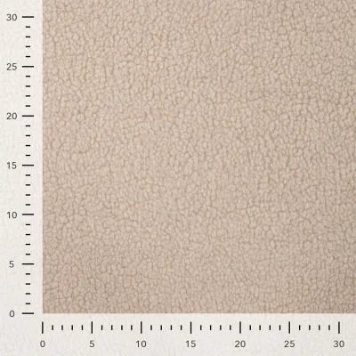 Coupon Tissu Fausse fourrure Teddy Bouclettes Lucy Ecru - Coupon de 20 cm