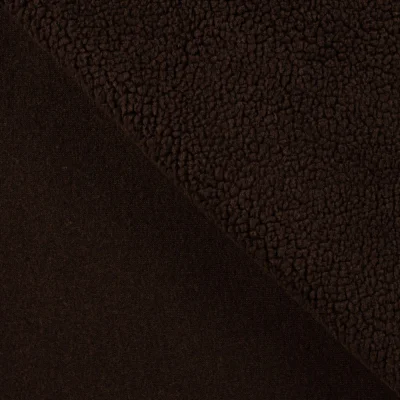 Tissu Fausse fourrure Teddy Bouclettes Lucy Marron foncé - Par 10 cm
