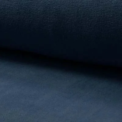 Tissu Polaire doux uni Bleu denim - Par 10 cm
