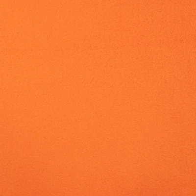 Tissu Polaire doux uni Orange - Par 10 cm