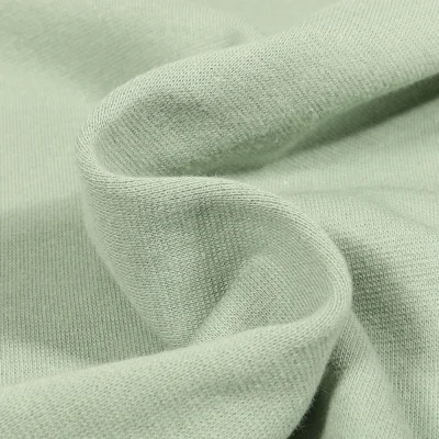 Coupon Tissu Jersey Bord côte uni Vert d&#039;eau - Coupon de 200 cm