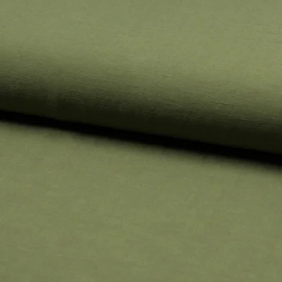 Tissu Viscose lin Santorini Vert kaki - Par 10 cm