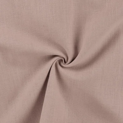 Tissu 100% Lin uni Rose pâle - Par 10 cm