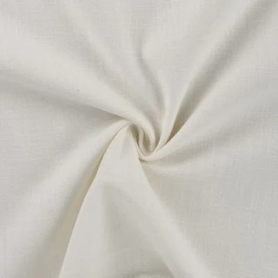 Tissu 100% Lin uni Blanc cassé - Par 10 cm