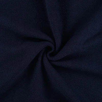 Tissu Jersey Velours éponge envers polaire uni Bleu marine - Par 10 cm