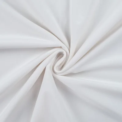 Tissu Velours ras d&#039;habillement uni Blanc - Par 10 cm