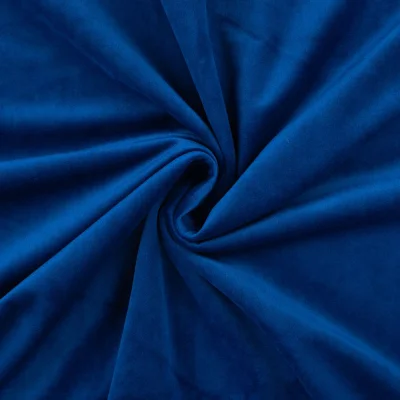Tissu Velours ras d&#039;habillement uni Bleu roi - Par 10 cm