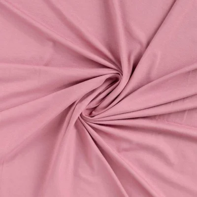 Tissu Jersey Viscose uni Lia uni Rose - Par 10 cm
