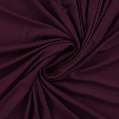 Tissu Jersey Viscose uni Lia Bordeaux foncé - Par 10 cm