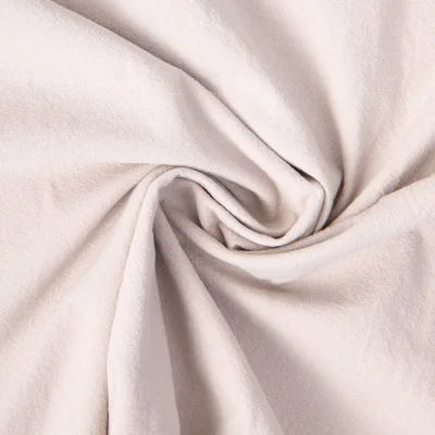 Tissu Coton Lavé aspect Lin uni Beige sable - Par 10 cm