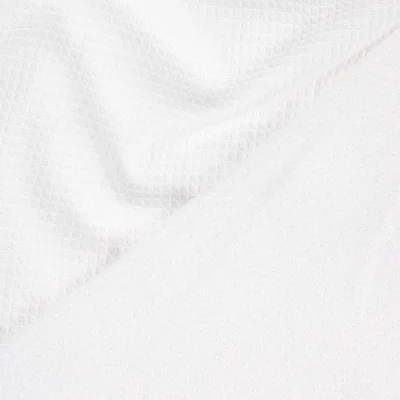 Tissu Nid d&#039;abeille envers Eponge Viscose Blanc - Par 10 cm
