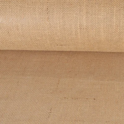 Tissu Toile de Jute enduit Naturel - Par 10 cm