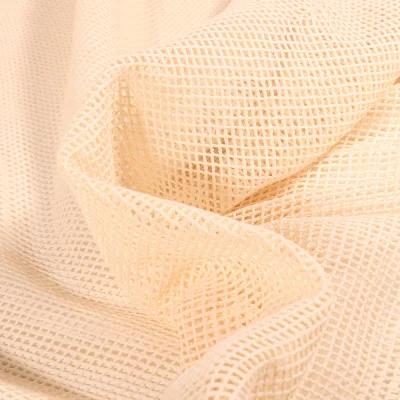 Tissu Filet Coton Petite maille  Naturel - Par 10 cm