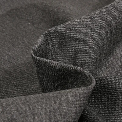 Tissu Toile extérieure uni Grande Largeur Dralon Gris anthracite chiné - Par 10 cm