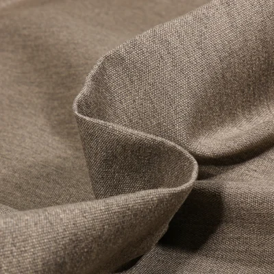 Tissu Toile extérieure uni Grande Largeur Dralon Gris foncé chiné - Par 10 cm