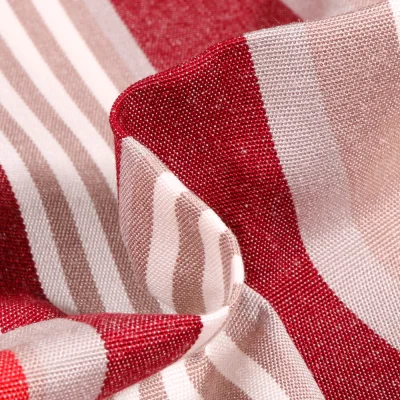 Tissu Toile extérieure grande largeur Dralon Elba sur fond Bordeaux - Par 10 cm