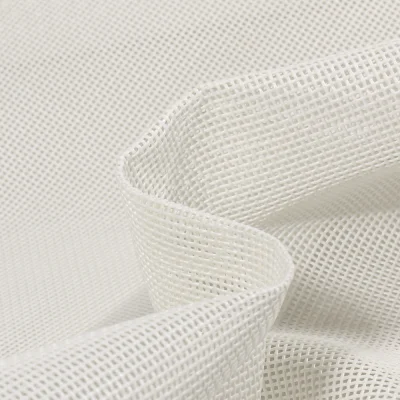 Coupon Toile Transat grille extérieure textilène unie Blanc - Coupon de 30 cm