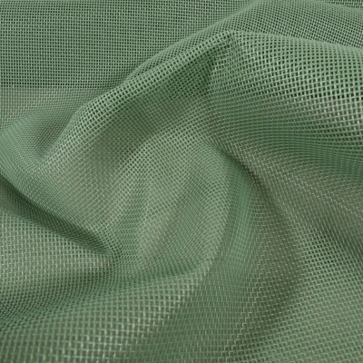 Toile Transat grille extérieure textilène unie Vert olive - Par 10 cm