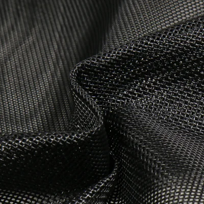 Coupon Toile Transat grille extérieure textilène unie Noir - Coupon de 20 cm
