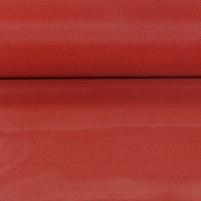 Toile Transat grille extérieure textilène unie Rouge - Par 10 cm
