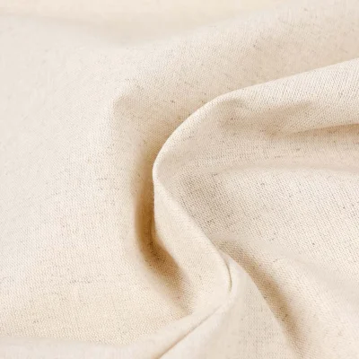 Tissu Torchon Coton Lin Rayure noire sur fond Naturel - Par 10 cm