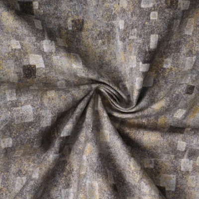 Tissu Coton Robert Kaufman Gustav Klimt rectangle gris - Par 10 cm