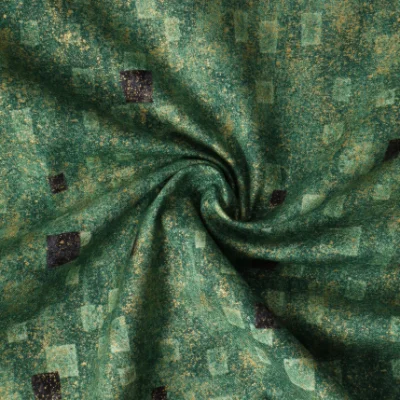Tissu Coton Robert Kaufman Gustav Klimt rectangle vert - Par 10 cm
