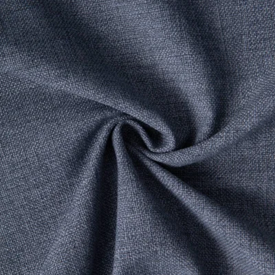 Tissu Toile Polycoton aspect Lin Alix uni Bleu ardoise - Par 10 cm