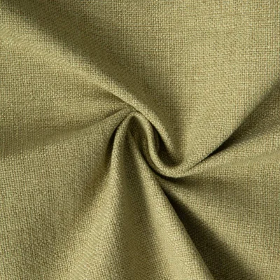 Tissu Toile Polycoton aspect Lin Alix uni Vert kaki clair - Par 10 cm