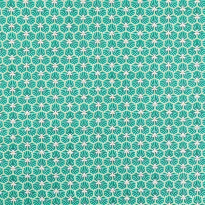 Tissu Coton Imprimé Arty Riad Vert Emeraude - Par 10 cm