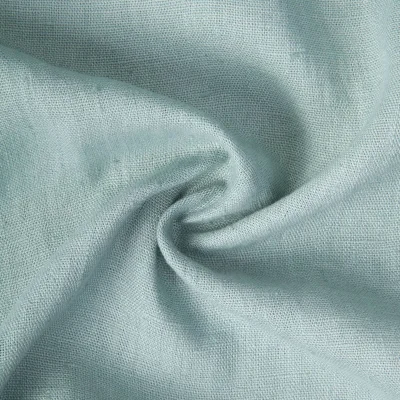 Tissu 100% Lin lavé Vérone uni Vert sauge - Par 10 cm