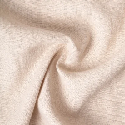 Tissu 100% Lin lavé Vérone uni Naturel - Par 10 cm