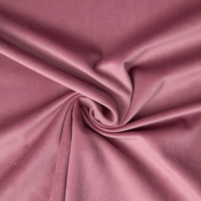 Tissu Velours ras d&#039;ameublement uni Vieux rose - Par 10 cm