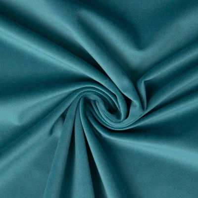 Tissu Velours ras d&#039;ameublement uni Bleu canard - Par 10 cm