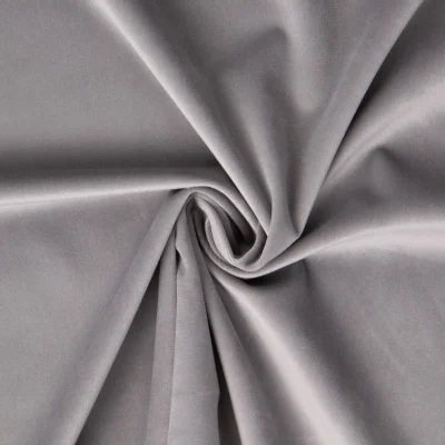 Tissu Velours ras d&#039;ameublement uni Gris clair - Par 10 cm