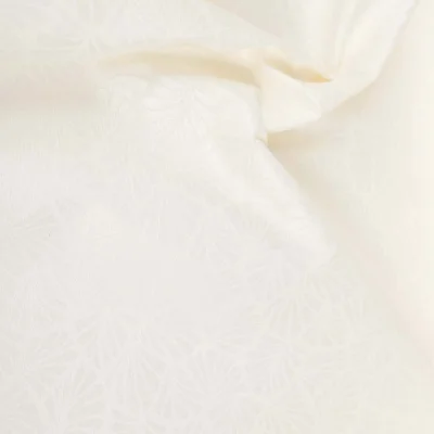 Tissu Jacquard Polycoton enduit Dinard sur fond Blanc - Par 10 cm