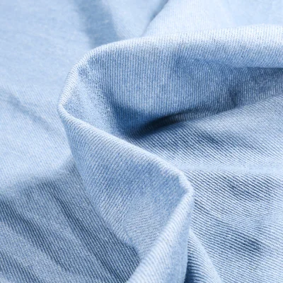 Coupon Tissu Jean épais  Bleu clair - Coupon de 30 cm