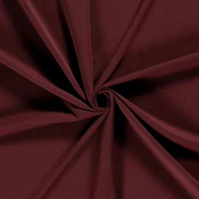 Tissu Gabardine de Viscose extensible Noelia uni Bordeaux - Par 10 cm