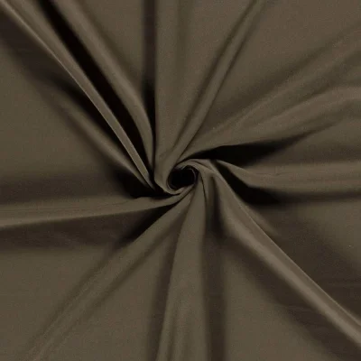 Tissu Gabardine de Viscose extensible Noelia uni Marron - Par 10 cm