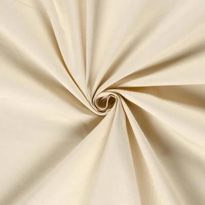 Tissu de coton sergé uni Blanc cassé - Par 10 cm