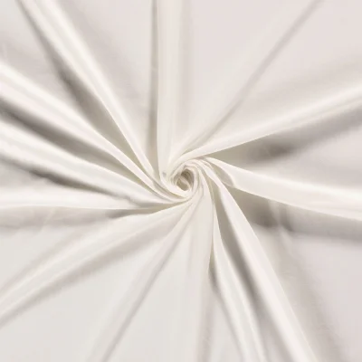 Tissu Gabardine de Viscose extensible Carmina uni Ecru - Par 10 cm