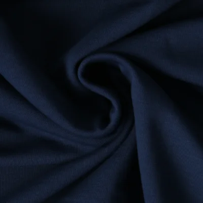 Tissu Sweat léger Soline uni Bleu indigo foncé - Par 10 cm