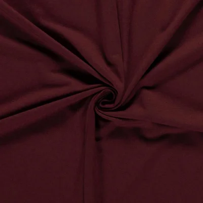 Tissu Sweat léger Soline uni Bordeaux - Par 10 cm