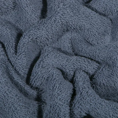 Coupon Tissu Eponge légère 340 g/m² uni Bleu indigo - Coupon de 100 cm