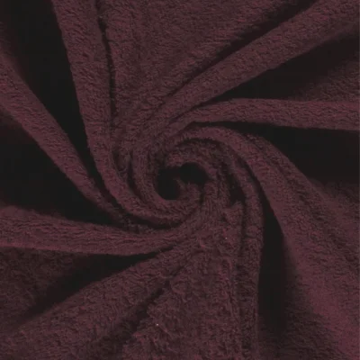 Tissu Eponge légère 340 g/m² uni Pourpre - Par 10 cm