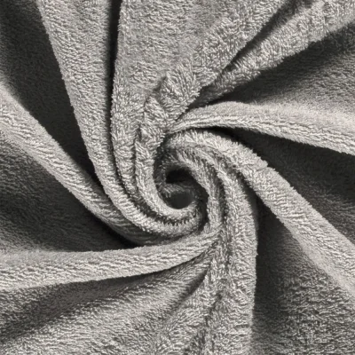 Tissu Eponge légère 340 g/m² uni Gris clair - Par 10 cm