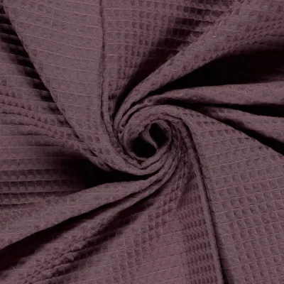 Tissu Nid d&#039;abeille uni Mauve - Par 10 cm