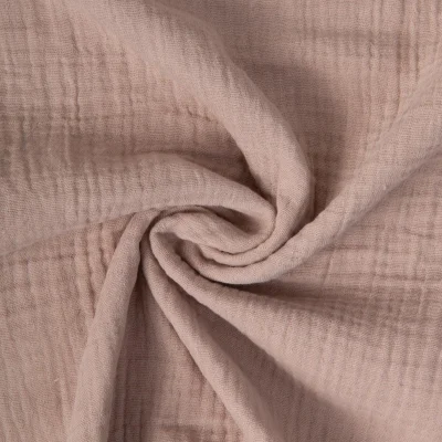 Tissu Double gaze de coton uni Beige sable - Par 10 cm
