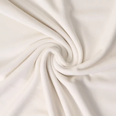 Tissu Velours d&#039;ameublement extensible Alcéa uni Blanc cassé - Par 10 cm